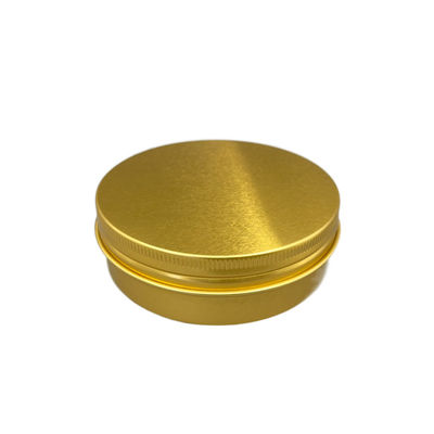 Cor personalizada resistente química de alumínio de Tin Jars 100ml do ouro com tampão de parafuso
