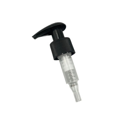 A bomba preta do distribuidor da loção ensaboa 1.2CC para alisar/fechamento com nervuras 28/400 28/415