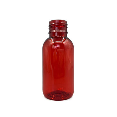 Contra o círculo plástico vazio UV das garrafas 100ml 3.52OZ do xarope com o tampão evidente da calcadeira