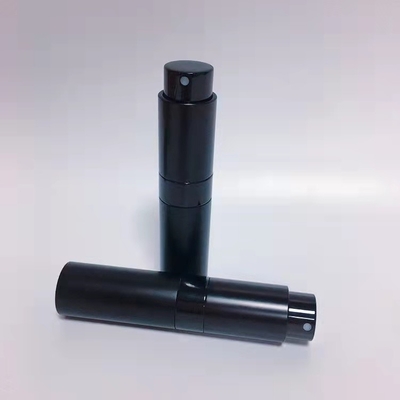 Garrafa recarregável do pulverizador de perfume da qualidade superior do alumínio da cor do preto de Mini Aluminum 8ML do curso