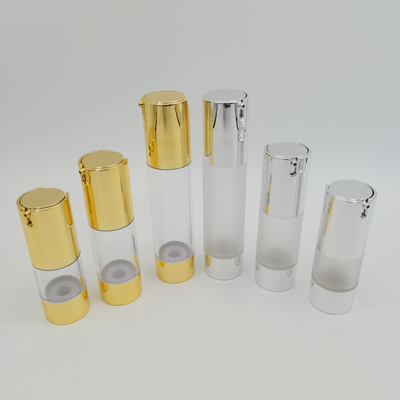 Cor de prata brilhante 15ml do preço de fábrica, 30ml, 50ml Skincare que empacota a garrafa mal ventilada luxuosa 2022