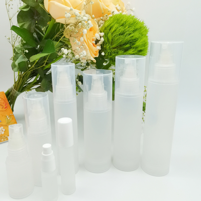 Conjunto de frascos de cosméticos de plástico fosco 5ml 10ml 15ml 50ml 100ml para embalagem de cuidados com a pele