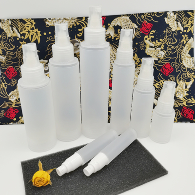 Conjunto de frascos de cosméticos de plástico fosco 5ml 10ml 15ml 50ml 100ml para embalagem de cuidados com a pele