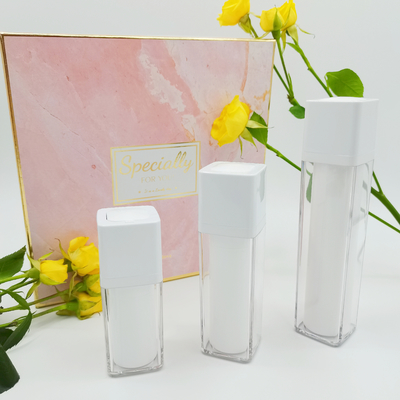 Parede mal ventilada Matte Packaging Bottle de exame de seda do dobro da garrafa 15ml 30ml 50ml do quadrado giratório