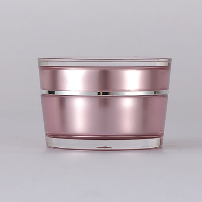 do frasco acrílico vazio redondo luxuoso do creme da forma do chanfro de 15g 30g 50g 75g empacotamento cosmético para o cosmético com tampa