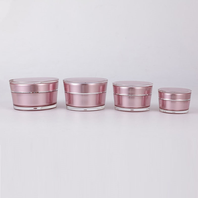 do frasco acrílico vazio redondo luxuoso do creme da forma do chanfro de 15g 30g 50g 75g empacotamento cosmético para o cosmético com tampa