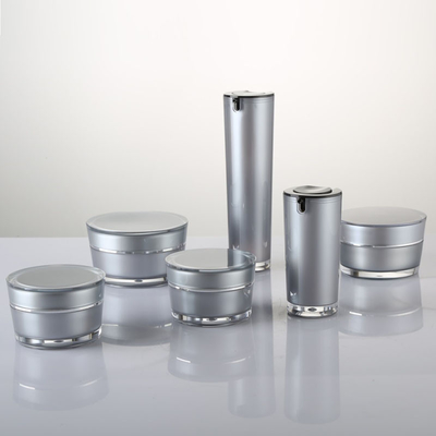 do frasco acrílico vazio redondo luxuoso do creme da forma do chanfro de 15g 30g 50g 75g empacotamento cosmético para o cosmético com tampa