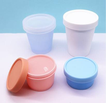 Mono frasco cosmético material dos cuidados pessoais da forma do copo do gelado do frasco 50ml 100ml 200ml 250ml dos PP