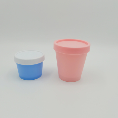 Mono frasco cosmético material dos cuidados pessoais da forma do copo do gelado do frasco 50ml 100ml 200ml 250ml dos PP