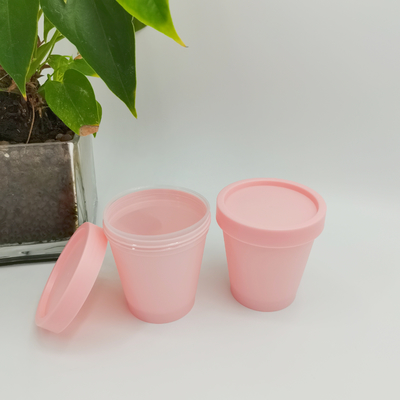 Mono frasco cosmético material dos cuidados pessoais da forma do copo do gelado do frasco 50ml 100ml 200ml 250ml dos PP