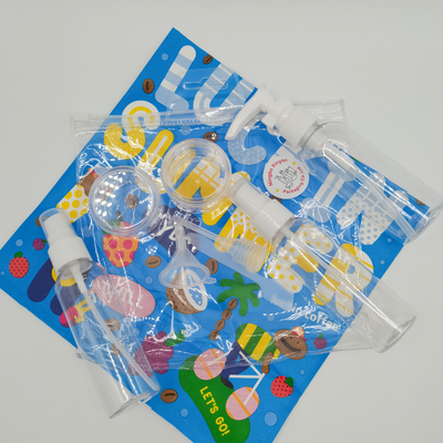 Bomba colher conta-gotas funil personalizado saco de lavagem de PVC para frasco de creme frasco de spray de viagem