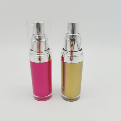 Frasco de loção acrílica de forma redonda PMMA 15ml 30ml 50ml 100ml 120ml