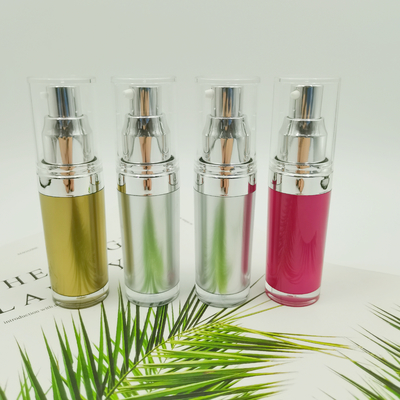 Frasco de loção acrílica de forma redonda PMMA 15ml 30ml 50ml 100ml 120ml