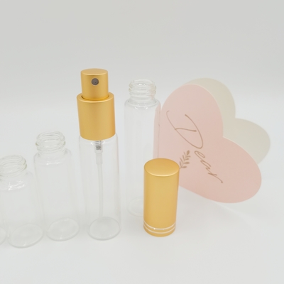 10ml 15ml 20ml 25ml 30ml garrafa de vidro com borrifadores de perfume de alumínio