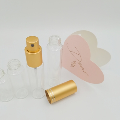 10ml 15ml 20ml 25ml 30ml garrafa de vidro com borrifadores de perfume de alumínio
