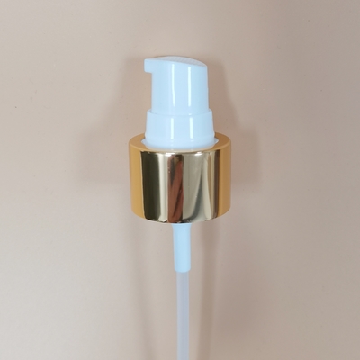 Dispensador de bomba de creme 24/410 PP dourado brilhante tampa de alumínio