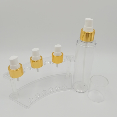 Dispensador de bomba de creme 24/410 PP dourado brilhante tampa de alumínio