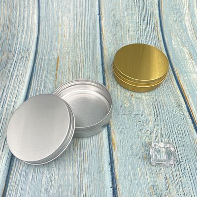 Cor personalizada resistente química de alumínio de Tin Jars 100ml do ouro com tampão de parafuso