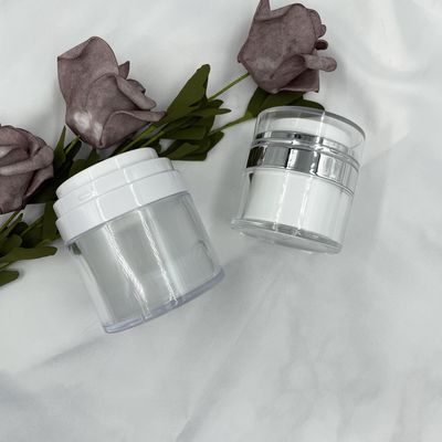 15 / ferramentas portáteis da composição do curso do recipiente fácil de usar cosmético de creme acrílico vazio mal ventilado da garrafa do frasco da bomba 30/50g