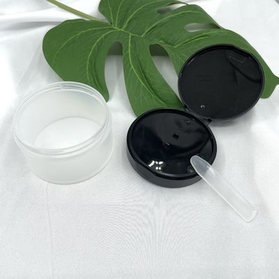 o cosmético 80g plástico range a máscara facial dos recipientes claros com colher/raspador