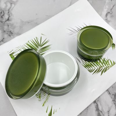 do frasco acrílico vazio redondo luxuoso do creme da forma do chanfro de 15g 30g 50g 75g empacotamento cosmético para o cosmético com tampa