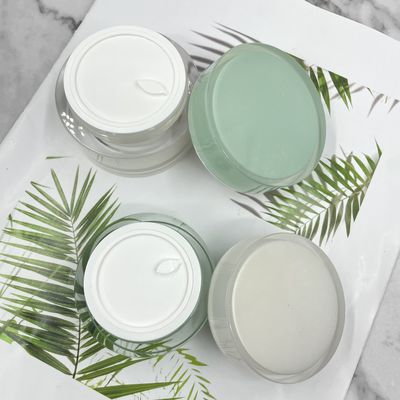 Frasco cosmético 15g 30g 50g em volta do creme de cara de creme acrílico vazio do frasco para cuidados com a pele
