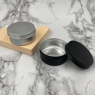 Matt Black Aluminium Tin Jars 150ml personalizou a cor leakproof