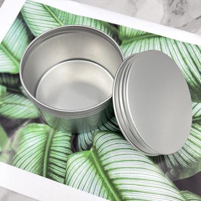 Parte superior de alumínio pequena da torção de 60ml 80ml Tin Jars Round Edge Screw para ceras
