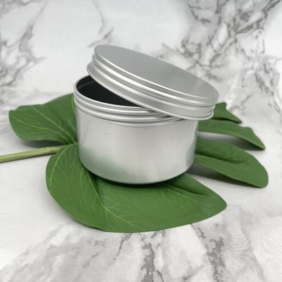 Parte superior de alumínio pequena da torção de 60ml 80ml Tin Jars Round Edge Screw para ceras