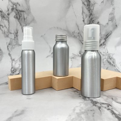 Anti garrafa cosmética de alumínio UV que sela 100ml 150ml com etiqueta