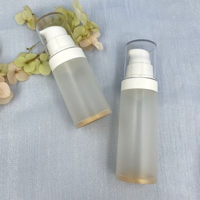 Tela de seda do teste padrão de madeira mal ventilado transparente da bomba 30ml 50ml da garrafa dos PP
