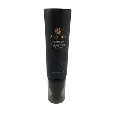 Diâmetro vazio cosmético macio 30mm dos tubos 30ml 50ml do aperto com bomba