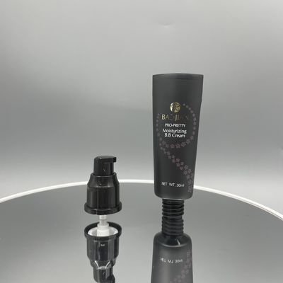 Diâmetro vazio cosmético macio 30mm dos tubos 30ml 50ml do aperto com bomba