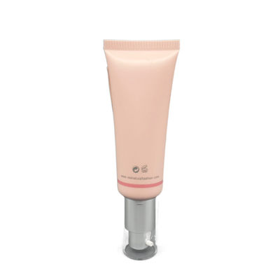 Diâmetro vazio de creme 30mm dos tubos 30ml 50ml do aperto do BB do rosa com bomba