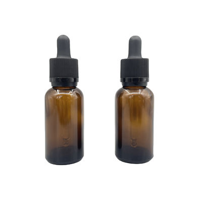 Calcadeira opaca 30ml evidente de Amber Glass Cosmetic Bottles Dropper com Phototaxis