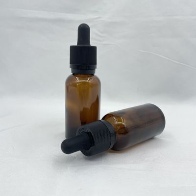 Calcadeira opaca 30ml evidente de Amber Glass Cosmetic Bottles Dropper com Phototaxis