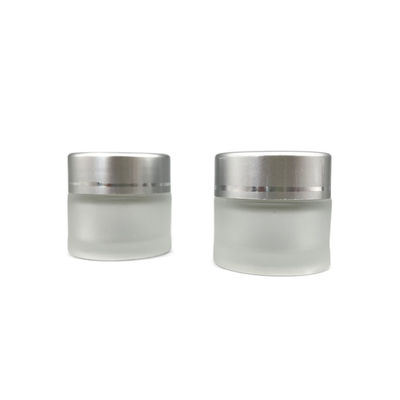 10g geou a tampa branca da cor clara de vidro cosmética do diâmetro 3.5cm do creme do frasco
