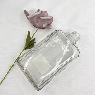 Recipientes de vidro de garrafas do cosmético do quadrado da mercadoria 250ml para produtos dos cuidados com a pele