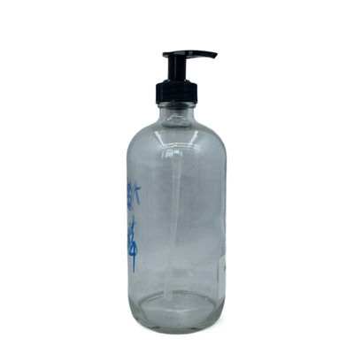 Anti UV do líquido transparente da garrafa de vidro dos cuidados com a pele 500ml com bomba da loção