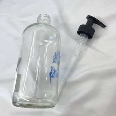 Anti UV do líquido transparente da garrafa de vidro dos cuidados com a pele 500ml com bomba da loção
