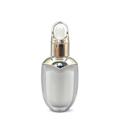 Parede oval acrílica do dobro da forma da garrafa do conta-gotas do recipiente 10ml do óleo essencial