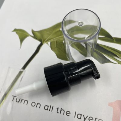 Os PP enegrecem o fechamento 304H 0.2ML/T liso de creme do distribuidor 20/410 da bomba com o tampão claro completo