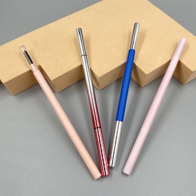 Os ABS delicados do lápis de sobrancelha 146mm do triângulo 7mm dobram o recipiente principal da composição do olho com escova