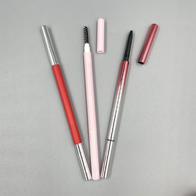 Os ABS delicados do lápis de sobrancelha 146mm do triângulo 7mm dobram o recipiente principal da composição do olho com escova