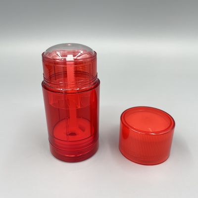 Recipiente feito sob encomenda vermelho da vara de desodorizante 75g em volta do as com impressão