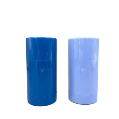 Levantar do azul o círculo vazio 50g 75g dos recipientes da vara de desodorizante personalizou o logotipo