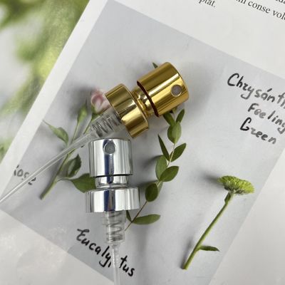 Substituição 15 do bocal do pulverizador da bomba do perfume do ouro 400 0.09ML de alumínio com virola
