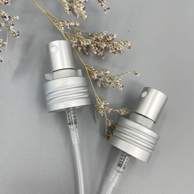 Distribuidor Alu de Matt Silver Perfume Pump Sprayer 24/410 de dosagem 0.12ML com fechamento do grampo
