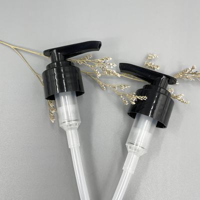 Fechamento liso da loção do preto da bomba 28mm do distribuidor do PE 24mm para o Sanitizer da mão