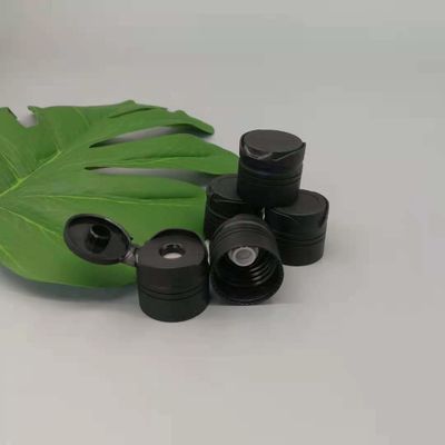 Parte superior Flip Cap de Matt Black Plastic Screw Disc 24/410 de válvula 9.5mm do silicone